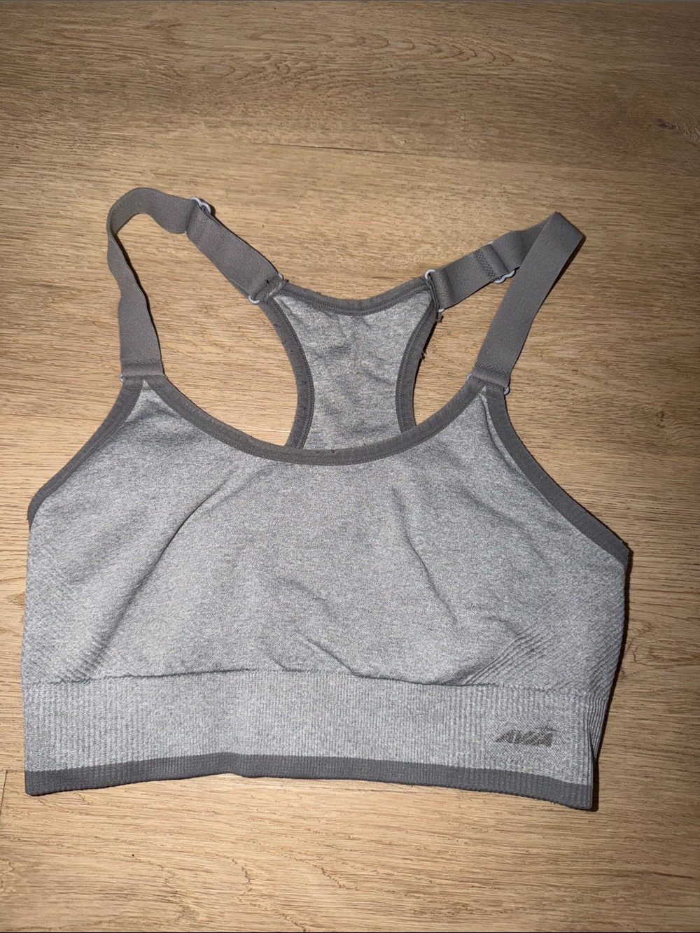 Avia Heather Grey Seamless Racerback Sports Bra